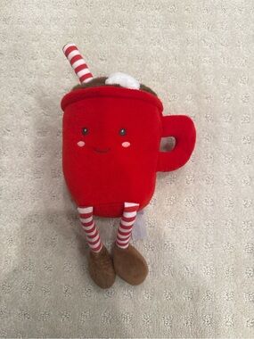 Mon Ami Hot Cocoa Mug Plush Stuffed Animal Christmas Marshmallow Toy